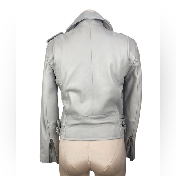 WALTER BAKER Liz Lambskin Leather Motorcycle Jacket Small - Picture 4 of 13